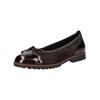 Ballerina GABOR "Gabor Ballerinas Leder", Damen, Gr. 40, braun (chocolate), Leder, casual, Schuhe