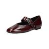 Riemchenballerina GABOR "Gabor Ballerinas Leder", Damen, Gr. 38, rot (bordeaux), Leder, casual, Schuhe