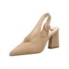 Slingpumps HÖGL "Högl Pumps Veloursleder", Damen, Gr. 36, grau (taupe), Veloursleder, elegant, Schuhe