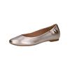 Ballerina CAPRICE "Caprice Ballerinas Leder", Damen, Gr. 41, silber, Leder, casual, Schuhe