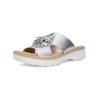 Pantolette ARA "Ara Pantoletten Leder", Damen, Gr. 43, silber, Leder, casual, Schuhe