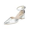 Pumps PAUL GREEN "Paul Green Pumps Leder", Damen, Gr. 39, silber (metallic silber), Leder, casual, Schuhe