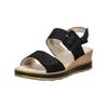 Keilsandalette CAPRICE "Caprice Sandalen Nubukleder", Damen, Gr. 40, schwarz, Nubukleder, casual, Schuhe
