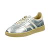 Sneaker GANT "Cuzima", Damen, Gr. 42, silber (silberfarben), Leder, metallic, modisch, Schuhe Retrosneaker, Retro Sneaker, Schnürschuh mit softer Lederinnenausstattung