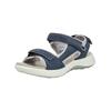Riemchensandale LEGERO "Legero Sandalen Nubukleder/Textil", Damen, Gr. 39, blau, Nubukleder, Textil, casual, Schuhe