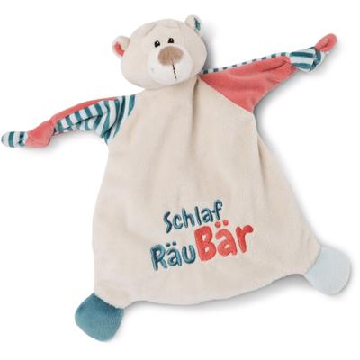 Schmusetuch NICI "My first NICI Kollektion, Bär, Schlaf RäuBär", Baby, bunt (beige, blau, rot), Polyester, Schnuffeltücher, mit aufgestickten Augen