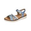 Riemchensandale REMONTE "Remonte Sandalen Lederimitat", Damen, Gr. 41, blau (heaven), Lederimitat, casual, Schuhe