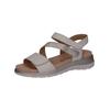 Riemchensandale CAPRICE "Caprice Sandalen Leder", Damen, Gr. 40, weiß (weiß, silber), Leder, casual, Schuhe
