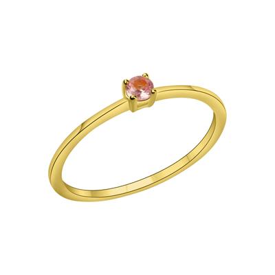 Fingerring "375/- Gelbgold pink Saphir" Gr. 56, gelb (gelb, pink), FASCINATION BY ELLEN K., Fingerringe, Damen, 056 (17,8), Gold Image