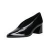 Pumps HÖGL "Högl Pumps Leder", Damen, Gr. 38,5, schwarz (schwarz lack), Leder, casual, Schuhe