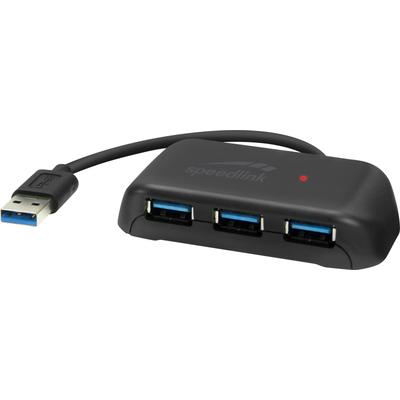 SPEEDLINK USB-Adapter "SNAPPY EVO USB Hub, 4-Port, USB 3.0, USB 3.1 Gen 1, USB 3.2 Gen 1", schwarz, Adapter, passiv Image
