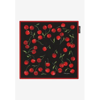 Cherry-print Silk Scarf - Red - Dolce & Gabbana Scarves