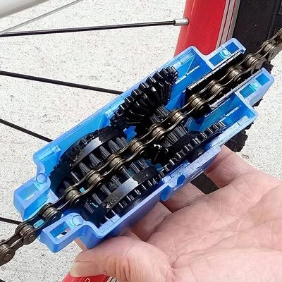 TEMU A Portable Bicycle Chain Cleaner, A Tool For Washing Chains Of Mountain Bikes, Road Bikes, And Motorcycles, As Well As A Crank Cleaning Tool. Image