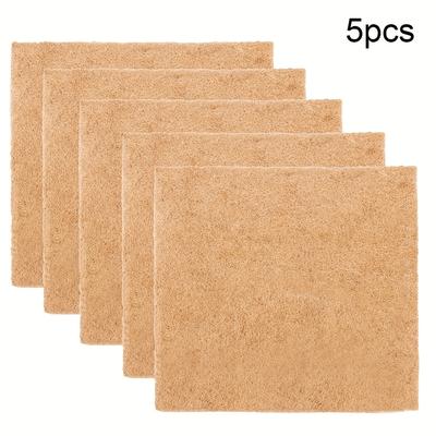 TEMU 5pcs Jute Grow Mats, Natural Hemp Mats For Growing Miniature Greenery, Hydroponic Grow Mats For Miniature Greenery Growing Trays, Indoor Sprouting Kits For Wheatgrass Sprouting Image