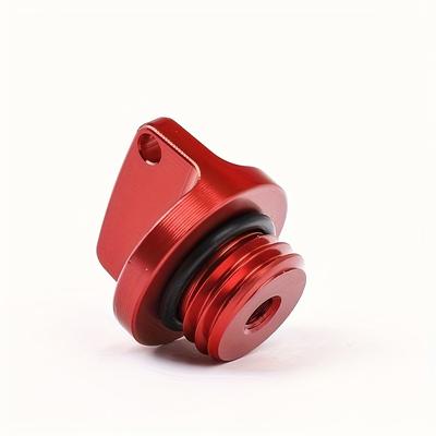 TEMU Aluminum Alloy Motorcycle Engine Oil Filler Cap, Suitable For Vehicle Series Engine Oil Tank Caps - Durable And Waterproof Thread Design Image