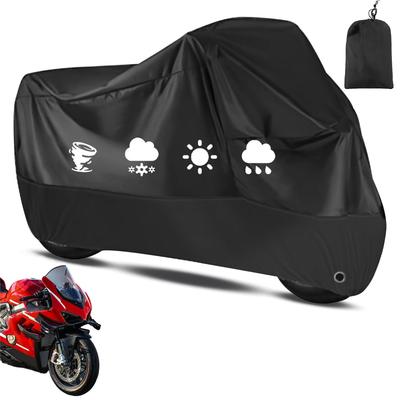 TEMU Motorcycle Cover, Outdoor Motorcycle Cover, Waterproof And Cold-resistant, Motorcycle Garage With Lock Hole, Rainproof, Dustproof, Uv-resistant, Durable Outdoor Electric Bike Motorcycle Cover Image