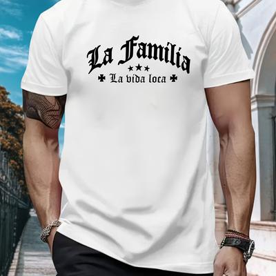 "TEMU Men's "" Graphic T-shirt - Casual Summer Short Sleeve, Light Gray With , Breathable Polyester, Casual Attire Or Gifting" Image