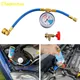 R134A Kit di ricarica per aria condizionata per auto Manometro per misurazione del refrigerante per auto Tubo per condizionatore d'aria a bassa pressione Strumenti per tubi di ricarica