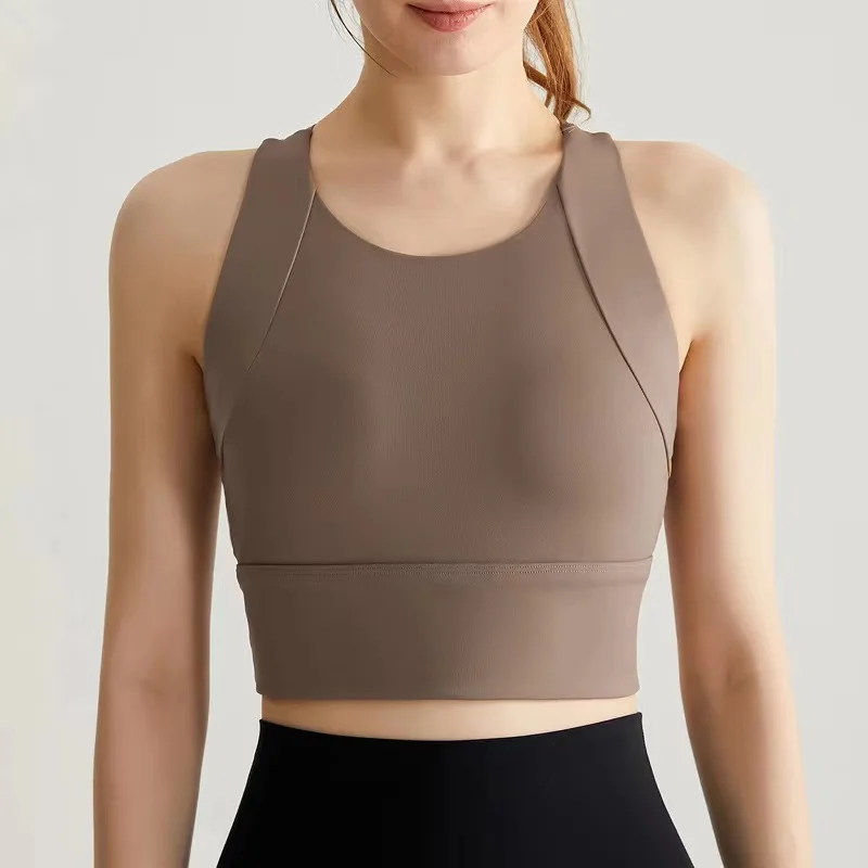 Professionelle Sport-BHs mit Raffung, Anti-Durchhängen, Fitness-Training, schnell trocknend, zum Laufen, hochintensive, stoßdämpfende Yoga-Weste Image