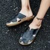 Große Größe Männer Leder Sandalen Sommer Klassische Männer Schuhe Hausschuhe Weiche Sandalen Männer