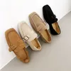AIYUQI Weibliche Mokassins Aus Echtem Leder 2025, Neue frauen Müßiggänger Flachen, Nicht-slip Slip-ons Große-größe Casual ballett Frau Schuhe