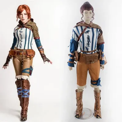 Spiel Triss Merigold Cosplay Kostüm Frauen Battle Suits Full Set Halloween Party Outfits Image