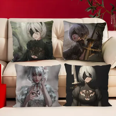 NieR Automata 45*45cm Kissenbezug Kissenbezug Dekor Kissenbezug Home Kissenbezug für Couchkissen Image
