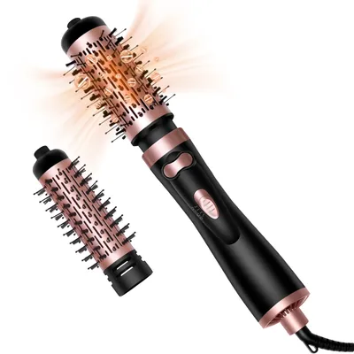 3 in Hair Dryer Brush Rotating Blow Dryer Brush Hot Air Styler Electric Hairdryer Hot Air Spin Brush Set Curling Iron Comb