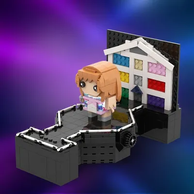 MOC Taylors The Eras Tour Bricks Model Singer Taylors Lover House Concert Music Stage Scene Building