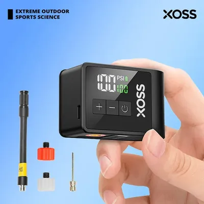 XOSS AirCube 120PSI Mini Bike Pump Portable Air Pump with Schrader Presta Valves Rechargeable Air Inflator Bike Accessories