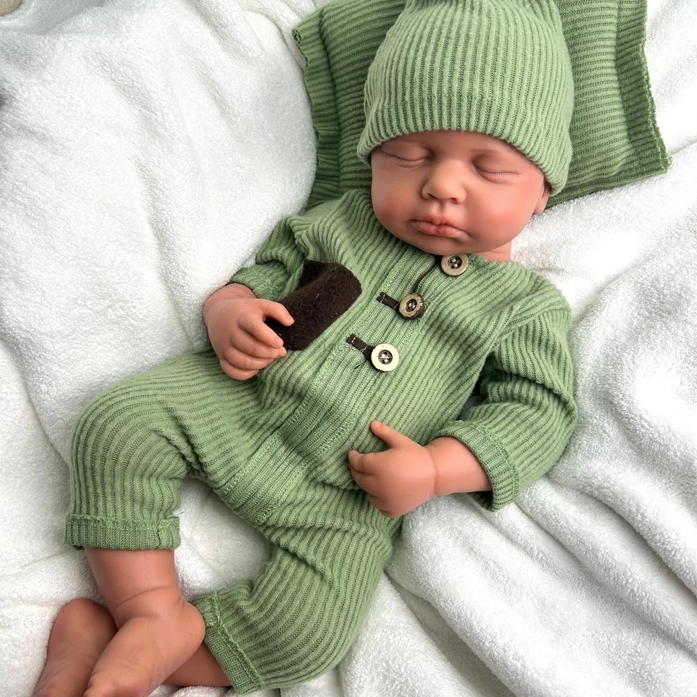 20 Zoll Loulou lebensechte Haut sichtbare Adern Silikon Reborn Baby Mädchen und Junge schlafen Puppe für Begleiter Kinder Spielzeug