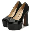 Plattform High Heels Frauen Pumps Schuhe Frühling elegant sexy schwarz rot weiß rosa Absatz Hochzeit
