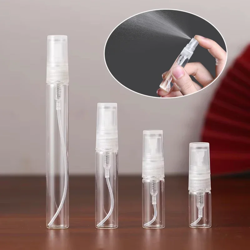 5/10PCS 2ml 3ml 5ml 10ml Mini Tragbare Parfüm Flaschen Spray Nachfüllbare Flasche kosmetische Proben Glas Flaschen Leere Behälter Image