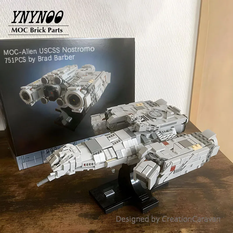751PCS MOC Icons Serie Raumschiff die USCSS Nostromo Bausteine Set Alien's Starship DIY Montage Ziegel Modell Spielzeug geschenke Image