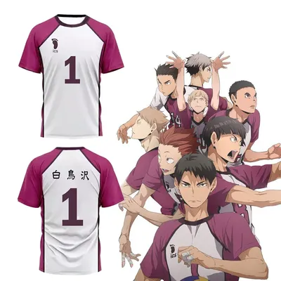 Haikyuu Jersey Japanese Anime Cosplay Shiratorizawa Academy Volleyball Uniform Wakatoshi Ushijima