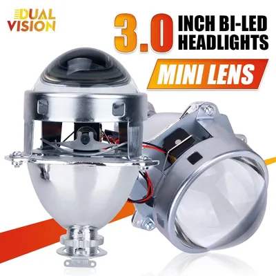 3.0 Inch Bi Xenon Led Projector Lens For Headlight Projector Super Bright High Low Beam LED Auto