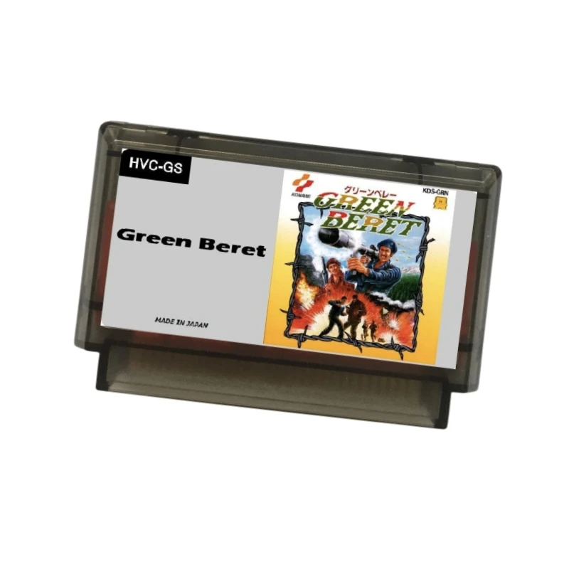 Green Beret ( FDS Emulated ) Game Cartridge for FC / NES Console 60Pins / 72Pins Video Game Card