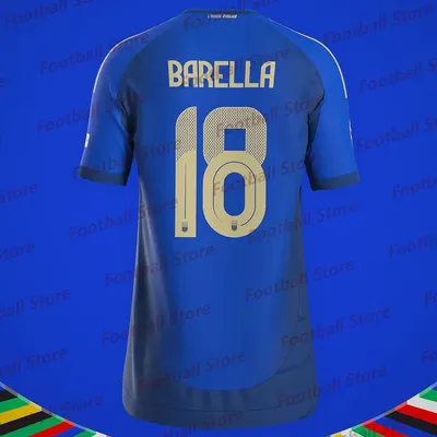 T Shirt For Men Football Jersey Italy O-Neck Quick Drying BARELLA 18 Special Edition Jersey 25-26 Adult/KID Jersey Kit