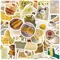 60PCS Koreanische Nordic Minimalistischen Ins Cremige Gelbe Material Aufkleber Für Gepäck Telefon Fall Laptop Notebook Aufkleber Kinder Geschenk