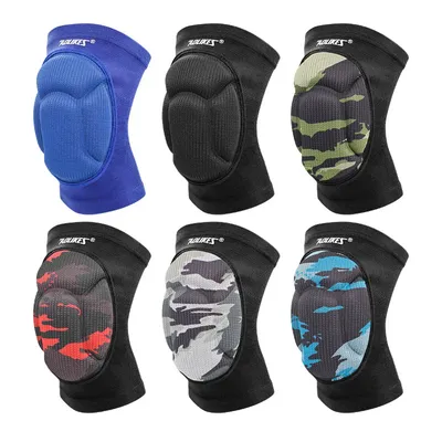 1 Pair AOLIKES Volleyball Knee Pads for Men Women,Thick Sponge Collision Avoidance,Anti-Slip Knee