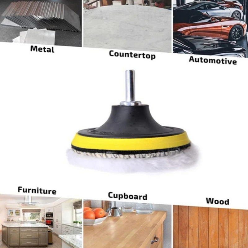 5Pcs 3/4/5 Zoll Polieren Kit Auto Polieren Pad Auto Wachsen Schwamm Disk Wolle Rad Autolack pflege Polierer Pads Auto Gadget Image
