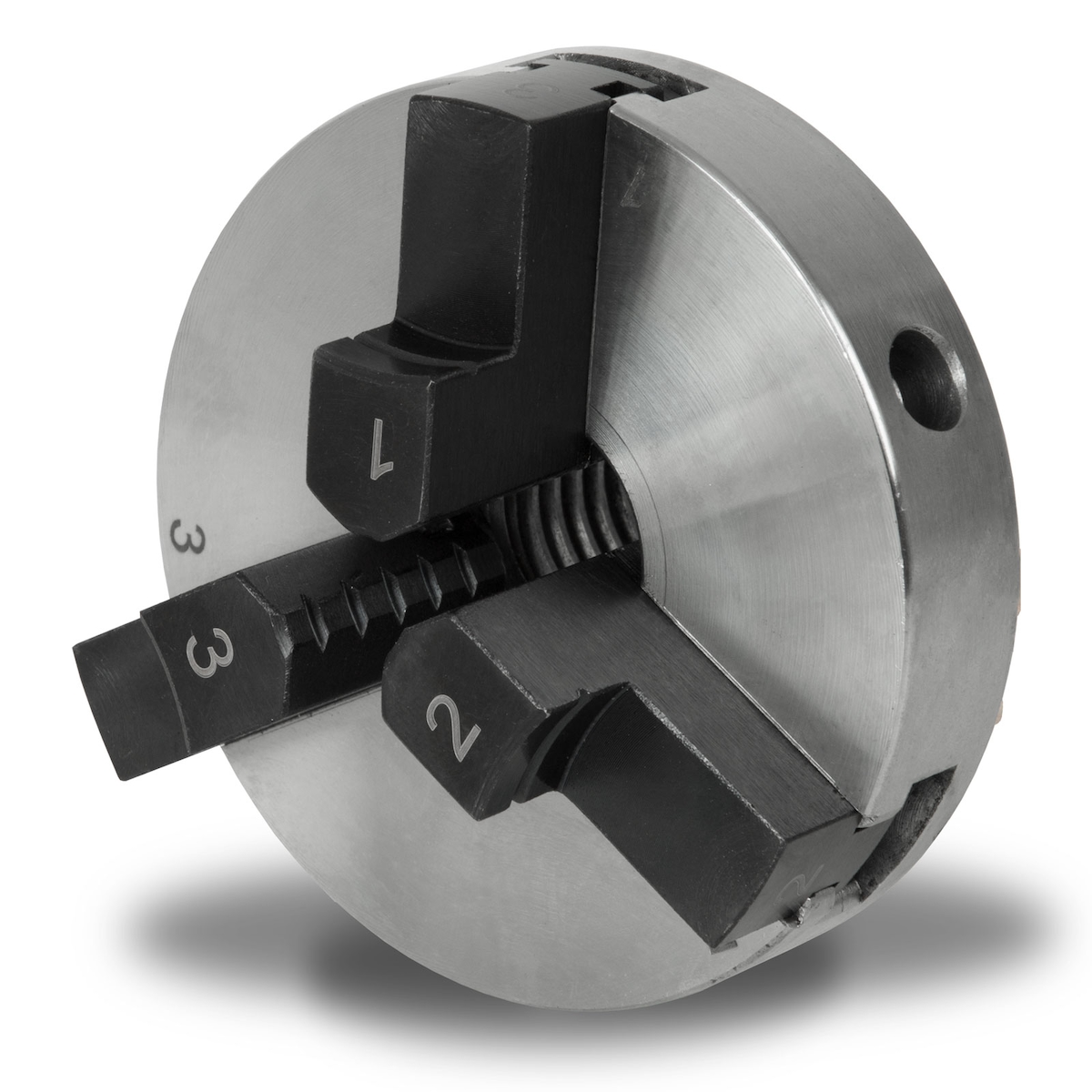 EBERTH Dreibackenfutter Ø80 mm, selbstzentrierend, 1"-8 TPI Gewinde, inkl. Spannwerkzeug, Drechselbank Spannfutter Image