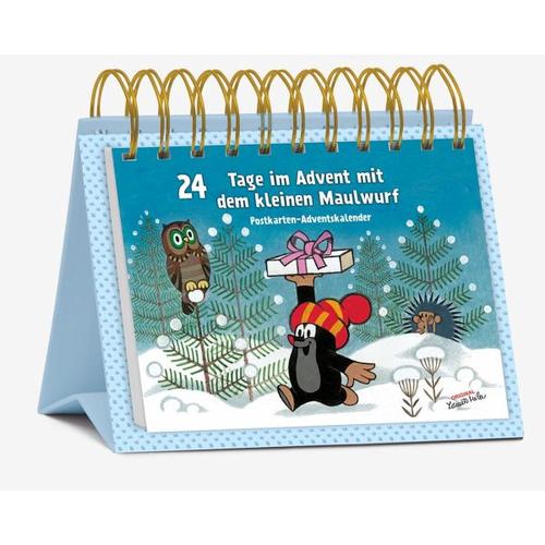 Postkarten-Adventskalender ""24 Tage im Advent mit dem kleinen Maulwurf"" - Korsch