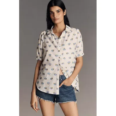 The Aly Puff-Sleeve Blouse by Pilcro: Pintuck Edition