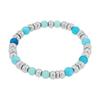 Armband S.OLIVER "2039730", blau (edelstahlfarben, blau, türkis, blau, türkis), Armbänder, Damen, Edelstahl, mit Chalcedon, Katzenauge (echt)