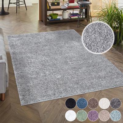 Hochflor-Teppich CARPET CITY "City Shaggy", grau, B:60cm H:30mm L:110cm, Polypropylen, Teppiche, Auch als Läufer, Langflor, Uni, Shaggy, flauschig-weich Image