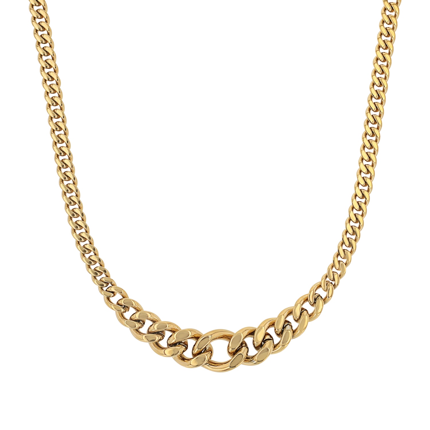 Collier S.OLIVER "2039749", gold (gelbgoldfarben), Halsketten, Damen, Edelstahl, L: 45 B: 4,2mm, Collier, B:4,2mm