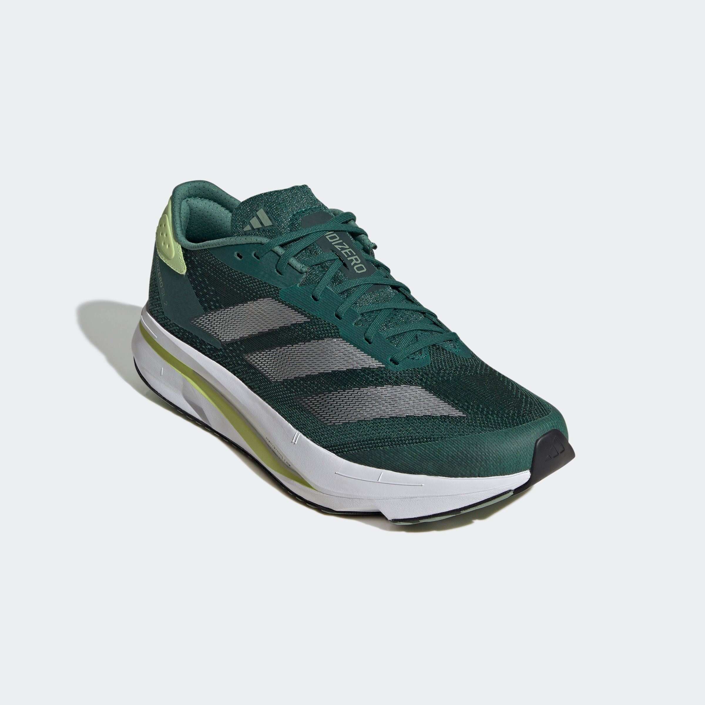 Laufschuh ADIDAS PERFORMANCE "ADIZERO SL2", Herren, Gr. 41, silber (collegiate grün, silber metallic, pulse lime), Synthetik, Textil, Schuhe Laufschuh