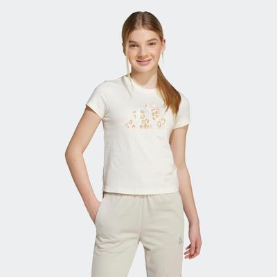 T-Shirt ADIDAS SPORTSWEAR "G ANML SJ BL T", Kinder, Gr. 152, grau (wonder aluminium), Obermaterial: 100% Baumwolle, sportlich, Rundhals, Shirts Image