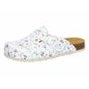 Clog LICO "Clog Bioline Clog Print", Gr. 39, weiß, Synthetik, Schuhe
